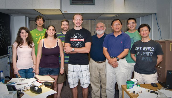 Photo of Steve and Peng research group